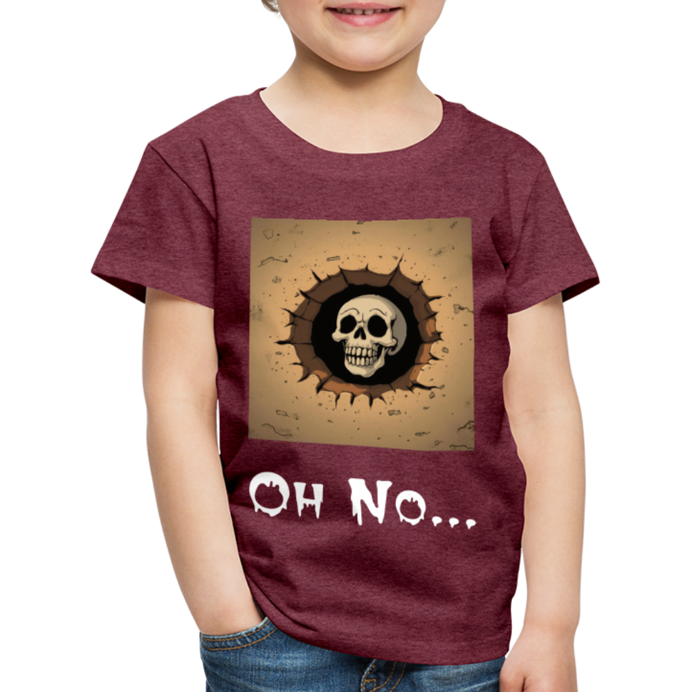 Oh No... T Shirt - The Elijah Collection - heather burgundy