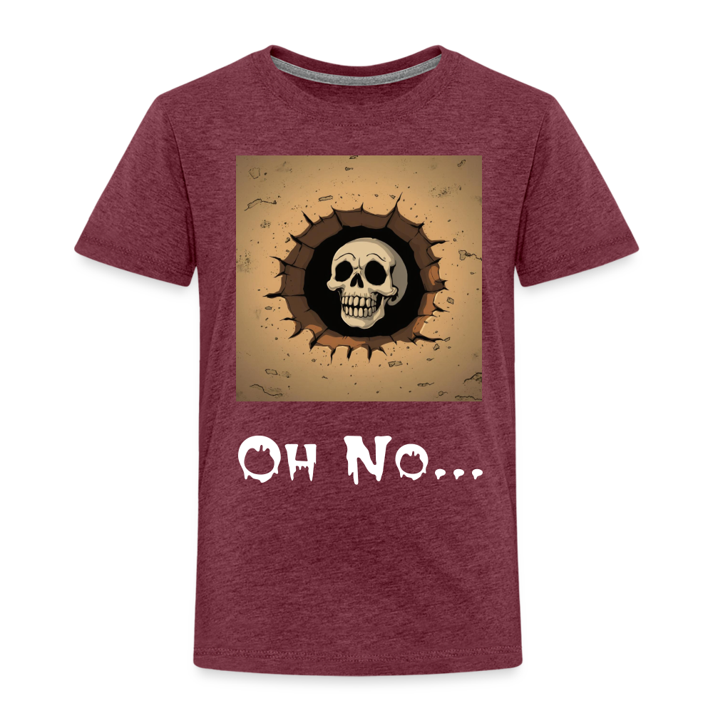 Oh No... T Shirt - The Elijah Collection - heather burgundy