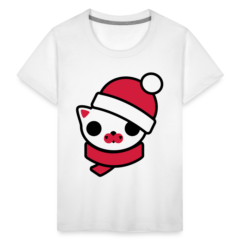 Christmas Kitty - T shirt - The Freja Collection - white