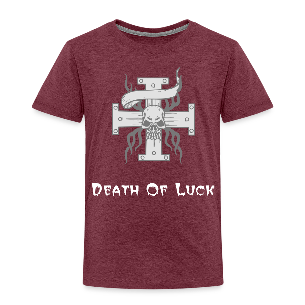 Death Of Luck - T Shirt - The Elijah Collection - heather burgundy