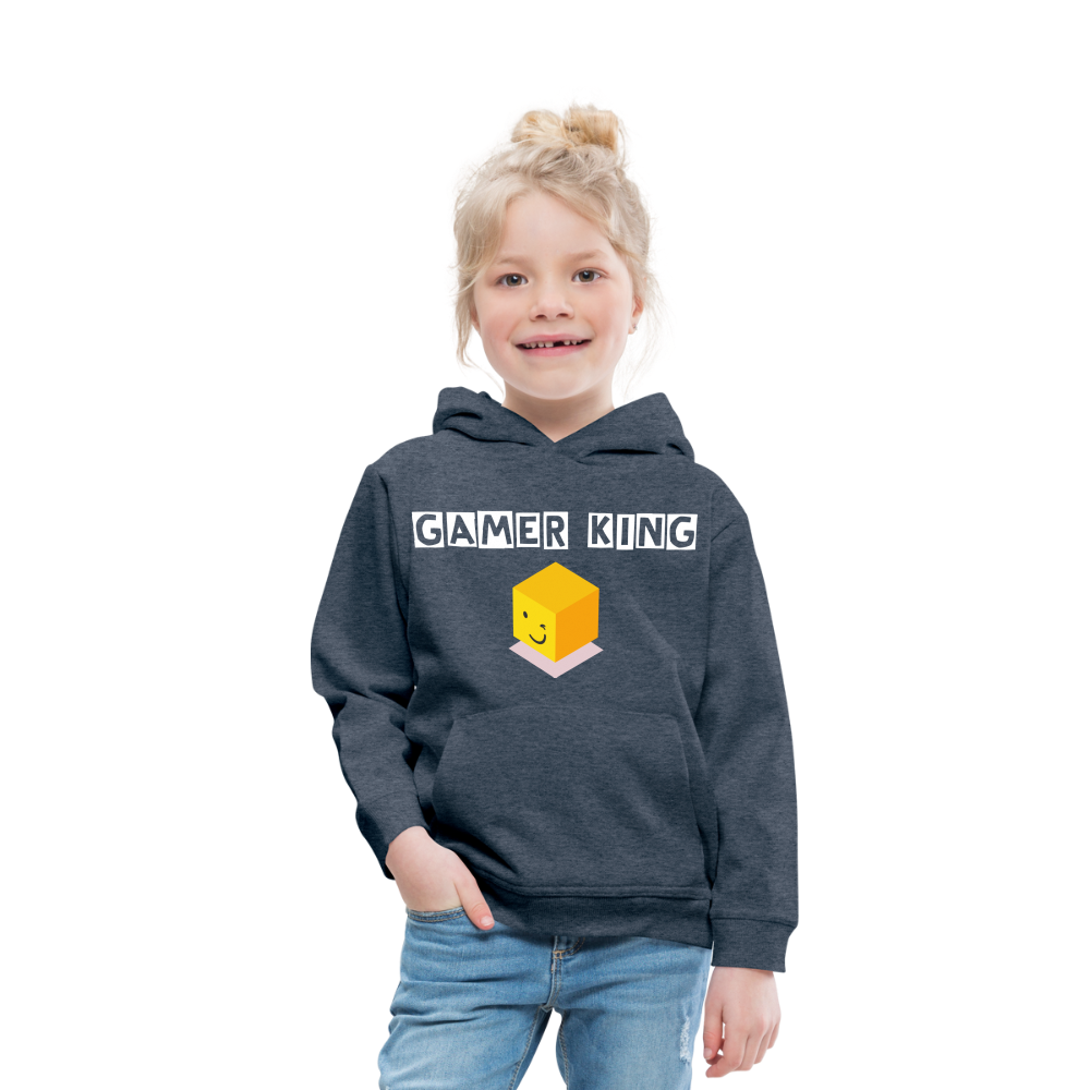 Gamer King Hoodie - The Elijah Collection - heather denim