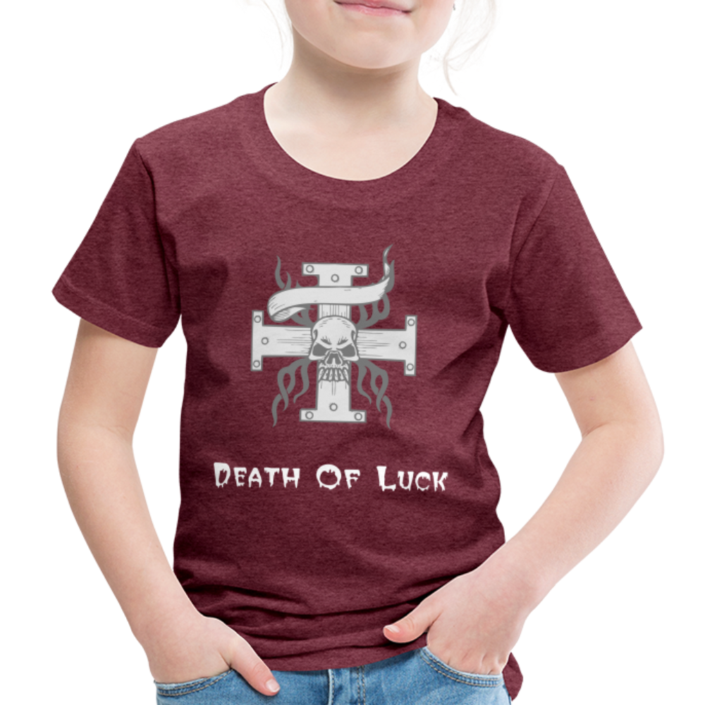 Death Of Luck - T Shirt - The Elijah Collection - heather burgundy