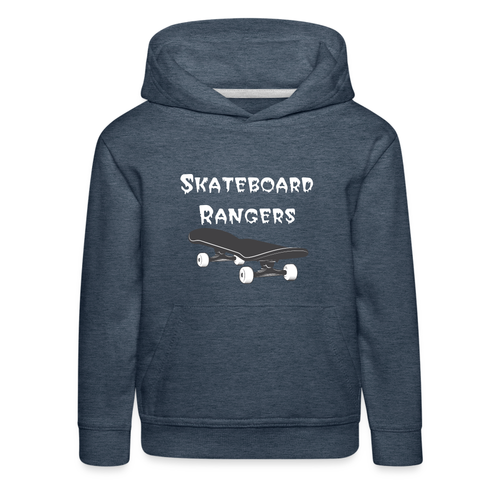 Skateboard Rangers Hoodie - The Elijah Collection - heather denim