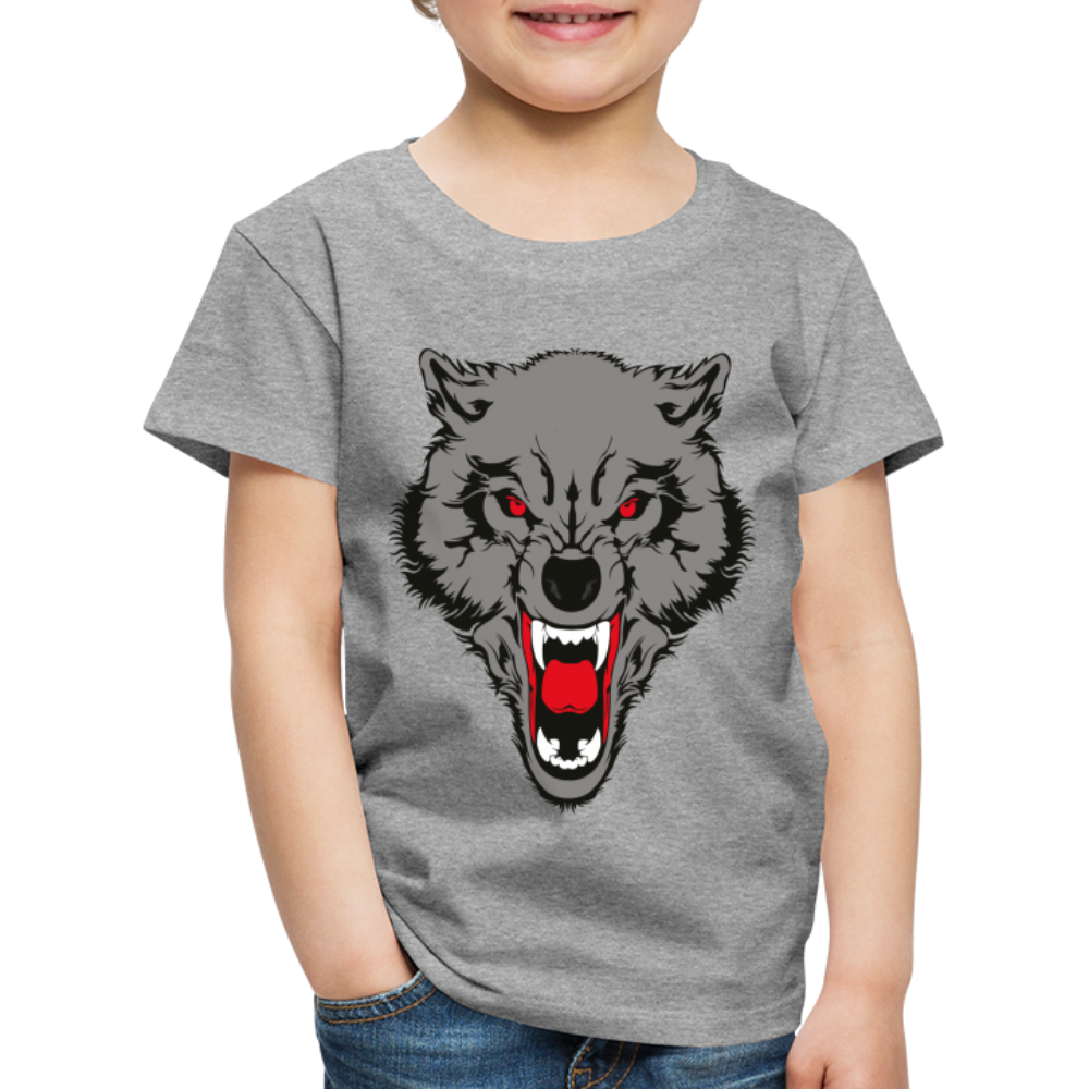 Wild Wolf T Shirt - The Elijah Collection - heather grey