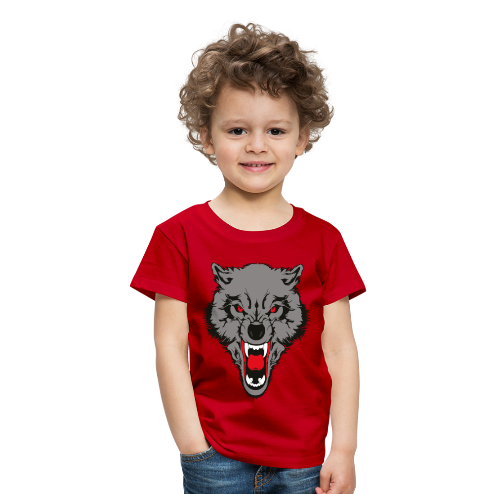 Wild Wolf T Shirt - The Elijah Collection - red