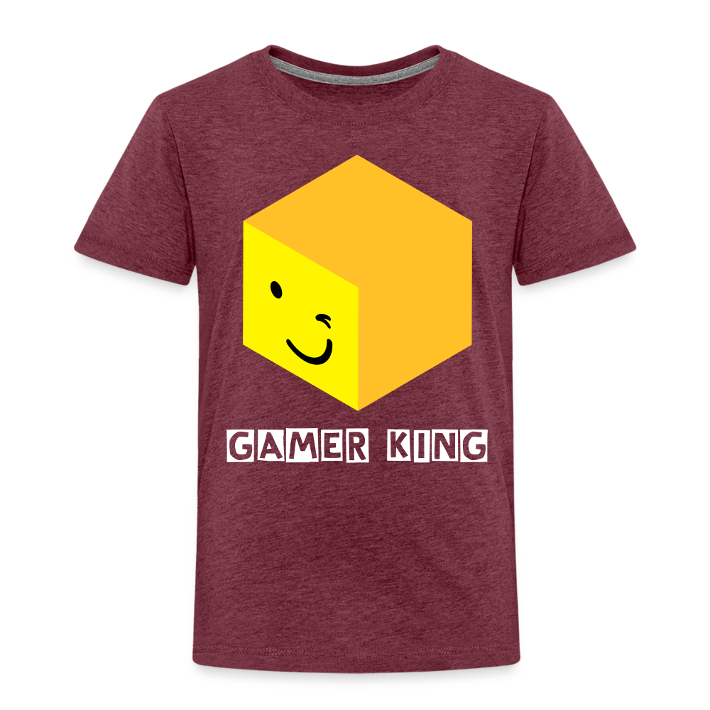 Gamer King T-Shirt - The Elijah Collection - heather burgundy