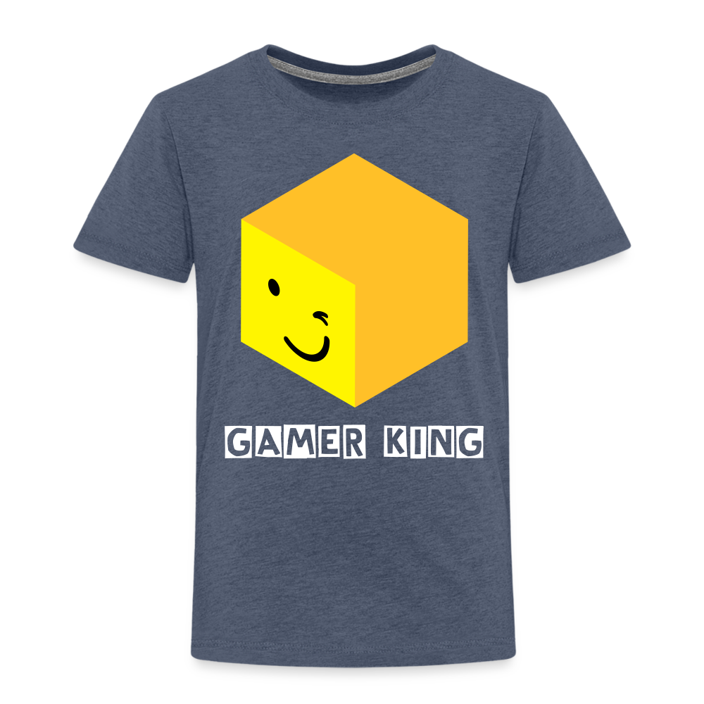 Gamer King T-Shirt - The Elijah Collection - heather blue