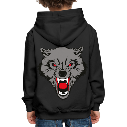 Wild Wolf Back Print Hoodie - black