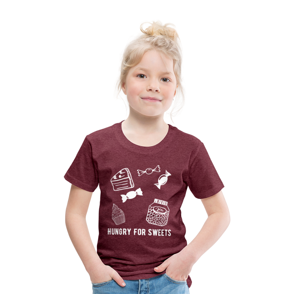 Hungry For Sweets T- Shirt - The Elijah Collection - heather burgundy