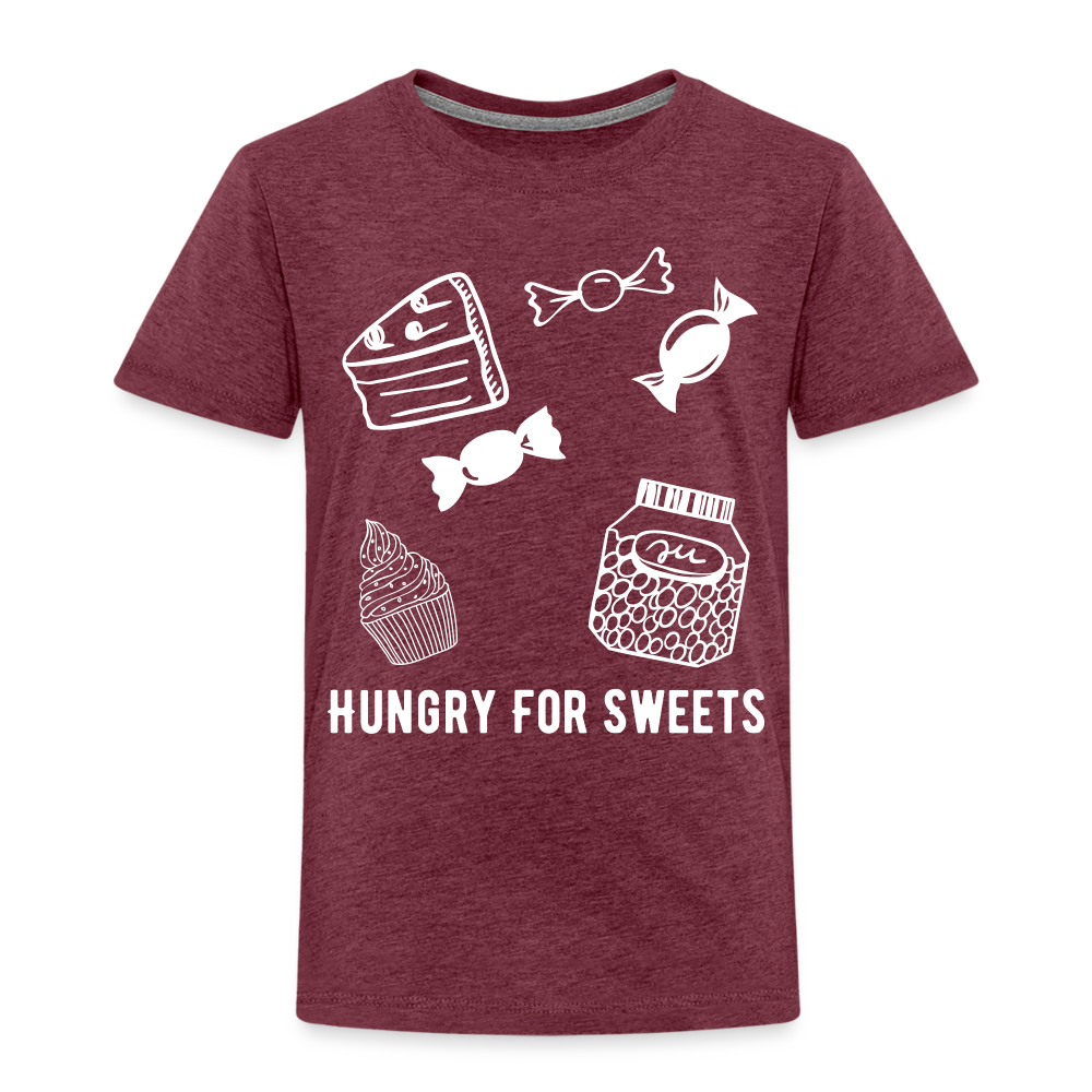 Hungry For Sweets T- Shirt - The Elijah Collection - heather burgundy